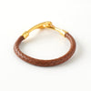 Hermes Jumbo Leather Bracelet Brown