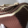 Celine Boogie Macadam Canvas/Leather Handbag Brown/Ivory