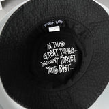 ステューシー バケットハット ロゴ ブラック - NEWSED