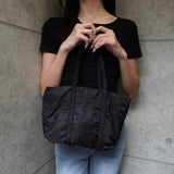 プラダ テスート ポコノ ナイロン ロゴ ハンドバッグ ブラック - NEWSED