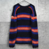 ケンゾー ボーダー柄 シャギー ニット マルチカラー