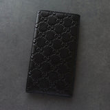 グッチ グッチシマ 長財布 二つ折り財布 ブラック 未使用品 - NEWSED