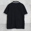 Fred Perry 徽标刺绣短袖 Polo 衫 黑色