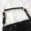 Prada 黑色缎面帆布串珠单肩包