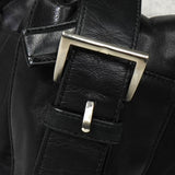 プラダ テスート ポコノ ナイロン サフィアーノレザー トライアングルロゴ ショルダーバッグ ブラック - NEWSED