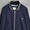 ラコステ ナイロン スタジャン ブルゾン ロゴパッチ ネイビー