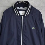 ラコステ ナイロン スタジャン ブルゾン ロゴパッチ ネイビー - NEWSED