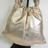 ロエベ アナグラム ナッパレザー ハンドバッグ ゴールド レディース - NEWSED