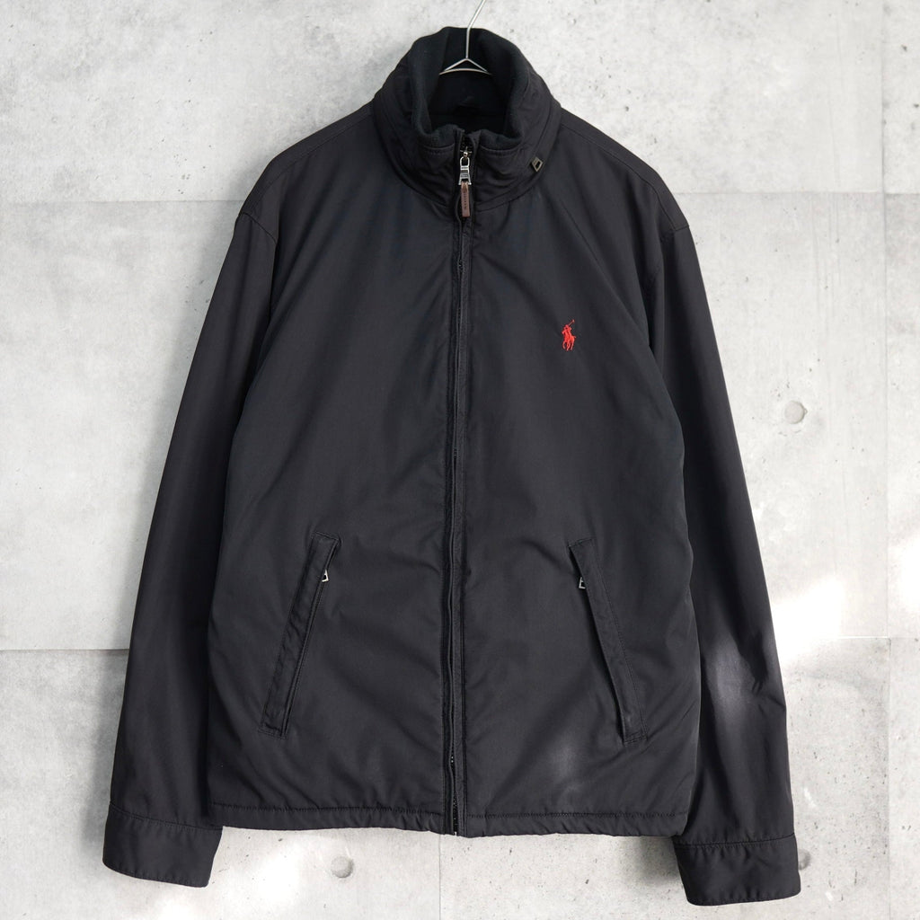 ポロ バイ ラルフローレン ブルゾン 中綿ジャケット ナイロンジャケット フリース裏地 スモールポニーロゴ ネイビー