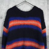 ケンゾー ボーダー柄 シャギー ニット マルチカラー - NEWSED