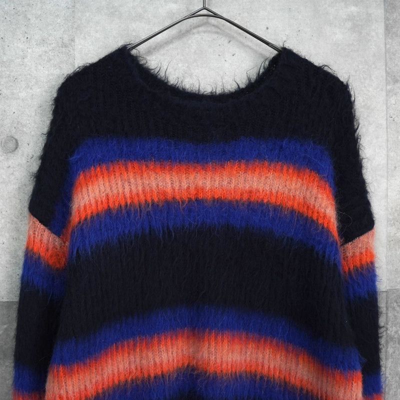 ケンゾー ボーダー柄 シャギー ニット マルチカラー - NEWSED