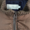 Fred Perry logo embroidery knit switching quilted jacket padded blouson brown