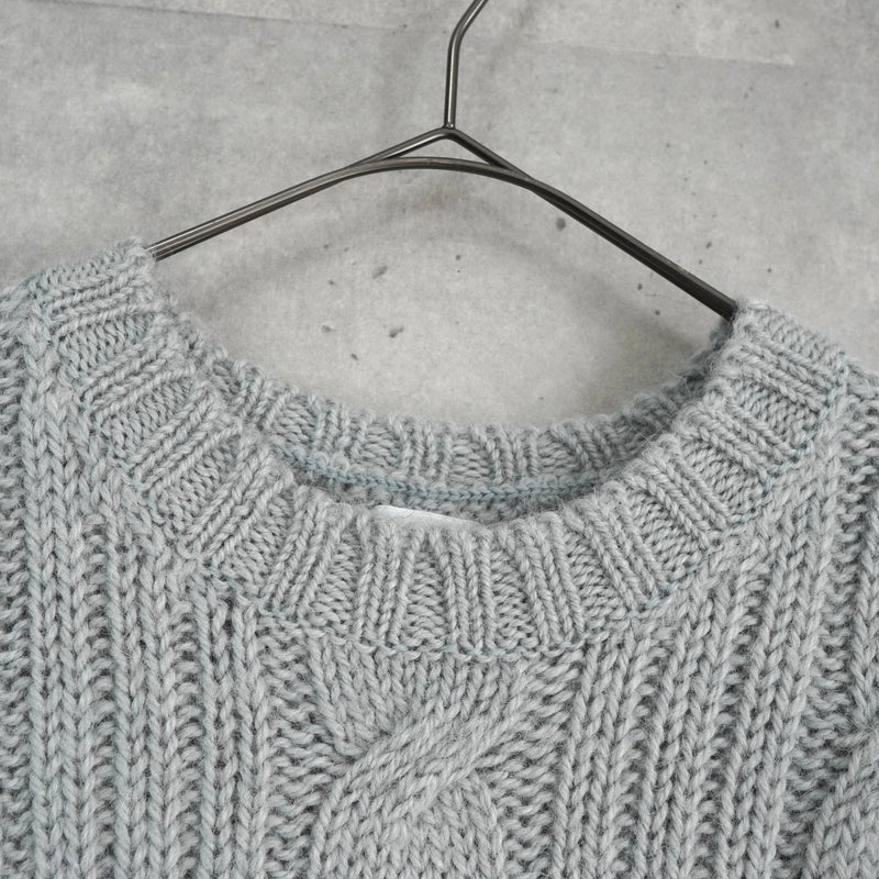 ポールスミス ケーブル編み アルパカ混紡 ニット グレー - NEWSED