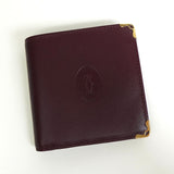 カルティエ マスト レザー 二つ折り財布 ボルドー - NEWSED