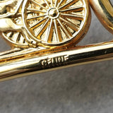 セリーヌ ヴィンテージ 輪馬車 サルキー レザー ベルト ブラック レディース - NEWSED