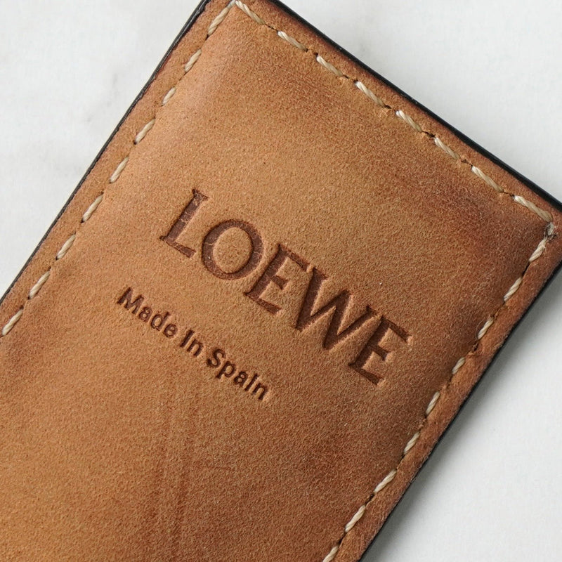 LOEWE ロエベ アナグラム レザー マグネット バングル ブラウン　ポーチ付 LOEWE ロエベ アナグラム レザー マグネット バングル ブラウン