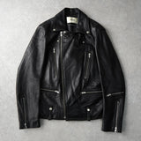 ビバスタジオ 本革 ソフトレザー ダブル ライダースジャケット レザージャケット ブラック メンズ - NEWSED