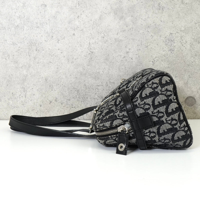 ディオール トロッター キャンバス ミニボストンバッグ ハンドバッグ ブラック - NEWSED