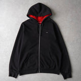 シュプリーム スモール ボックスロゴ ジップアップ フーディー パーカー 裏起毛 ブラック - NEWSED