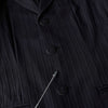 Jean Paul Gaultier Femme 黑色条纹单排扣修身夹克和裙子套装