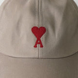 アミパリ アミ パリス ハートロゴ キャップ ベージュ 保存袋付き - NEWSED