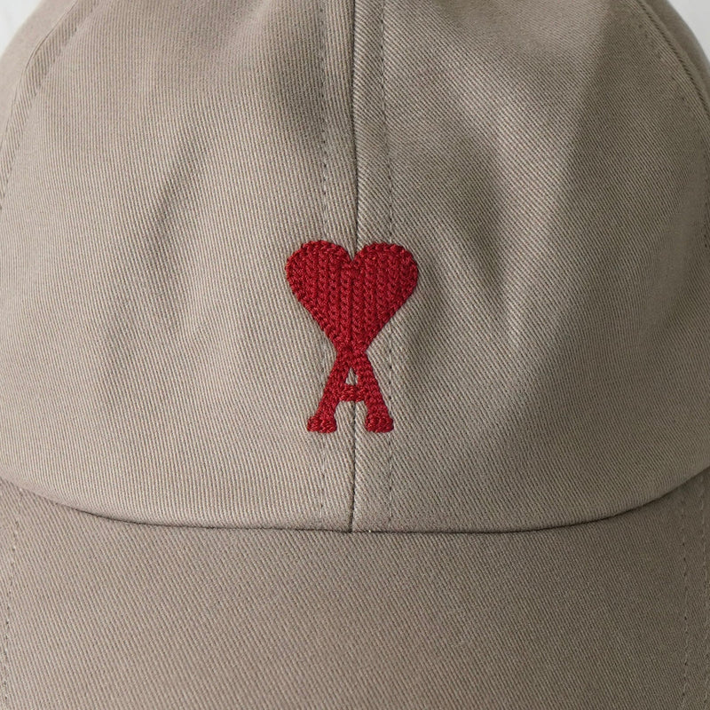 アミパリ アミ パリス ハートロゴ キャップ ベージュ 保存袋付き - NEWSED