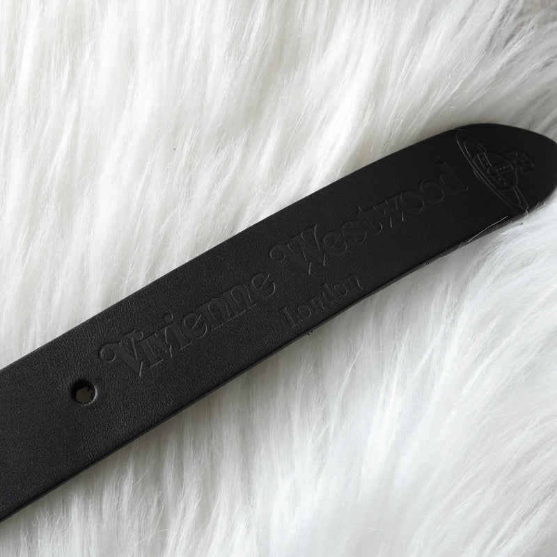 ヴィヴィアン ウエストウッド オーブ レザー ベルト ブラック - NEWSED