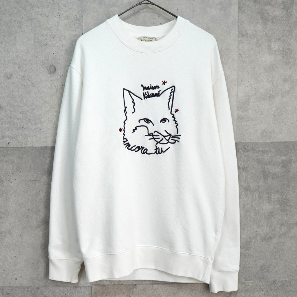 メゾンキツネ フォックスヘッド スウェット ホワイト