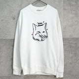 メゾンキツネ フォックスヘッド スウェット ホワイト - NEWSED