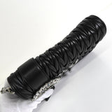 ミュウミュウ マテラッセ ビジュー レザー チェーン ショルダーバッグ ブラック - NEWSED