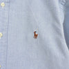 Ralph Lauren 徽标短袖牛津衬衫（萨克斯蓝色）