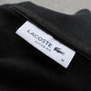 Lacoste 黑色徽标前襟短袖 Polo 衫