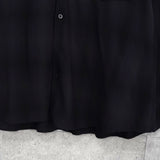 エヌハリウッド オンブレシャツ レーヨンシャツ 長袖シャツ ブラック - NEWSED