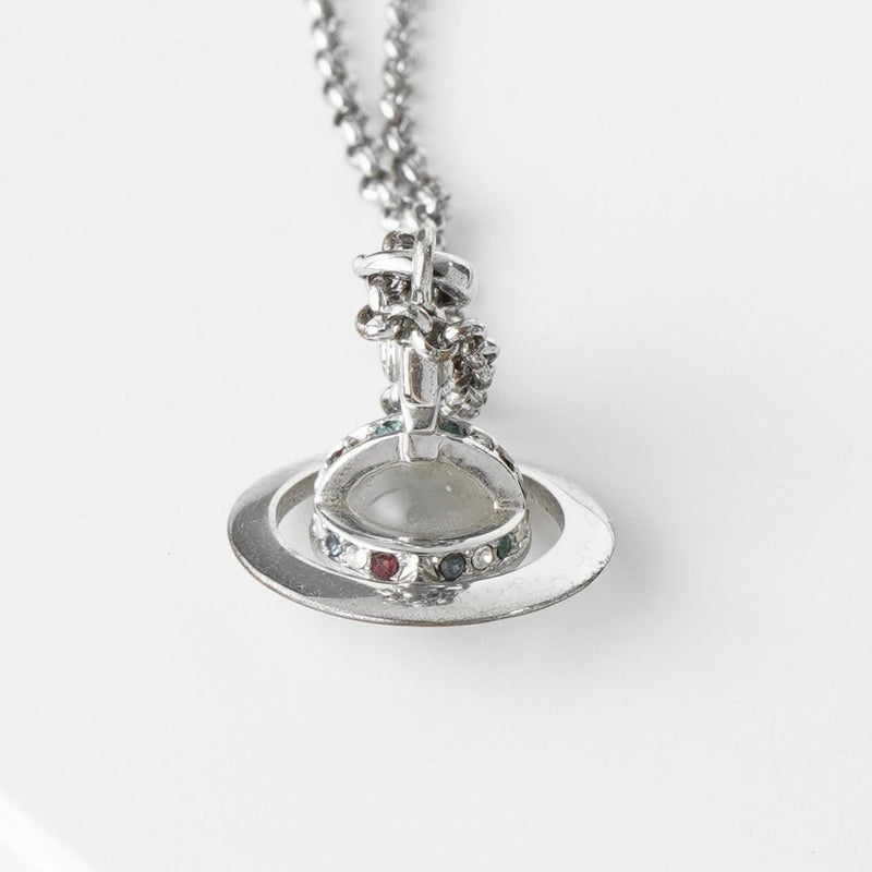 ヴィヴィアン ウエストウッド ミニ オーブ ラインストーン シルバー ネックレス 箱付き - NEWSED