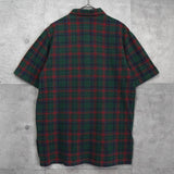 ポロ ラルフローレン ロゴ 刺繍 チェック柄 半袖ポロシャツ グリーン / レッド - NEWSED