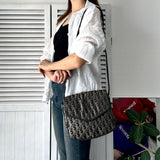 ディオール トロッター ショルダーバッグ キャンバス/レザー ブラック - NEWSED