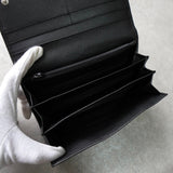 プラダ サフィアーノレザー トライアングルロゴ 二つ折り財布 ブラック - NEWSED