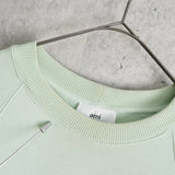 アミパリ アミ パリス ハートロゴ 刺繍 スウェット パステルミントグリーン - NEWSED