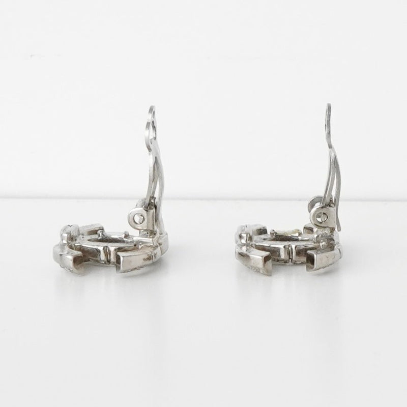 シャネル ココマーク ラインストーン イヤリング シルバー - NEWSED