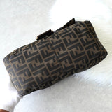 フェンディ マンマバケット ズッカ キャンバス / レザー ワンショルダーバッグ ブラウン - NEWSED