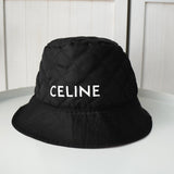 セリーヌ ロゴ キルティング ナイロン バケットハット 帽子 ブラック - NEWSED
