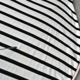 エムエムシックス メゾンマルジェラ ボートネック ボーダー ノースリーブ ポンチョ ケープ カットソー ブラック / ホワイト レディース - NEWSED