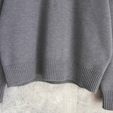 アミパリ アミ パリス ハートロゴ タートルネック ウール ニット グレー - NEWSED