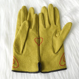 ヴィヴィアン ウエストウッド オーブ レザー口 手袋 グローブ ライム イエロー グリーン - NEWSED