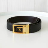 セリーヌ ヴィンテージ トリオンフ レザー ベルト ブラック - NEWSED