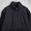 ポロ ラルフローレン ナイロン切り替え フリースジャケット ブラック