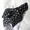 Chanel Coco Mark Ribbon All-over Print Headband Black