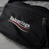 バレンシアガ ロゴ ウエストポーチ ホイールベルトパック ボディバッグ ブラック