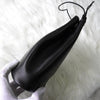 Jil Sander 徽标皮革抽绳包黑色