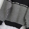 Christian Dior 黑色/白色千鸟格针织衫